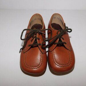 Vintage Savage Canada Brown Leather Baby Toddler size 6 oxford Walking Shoes